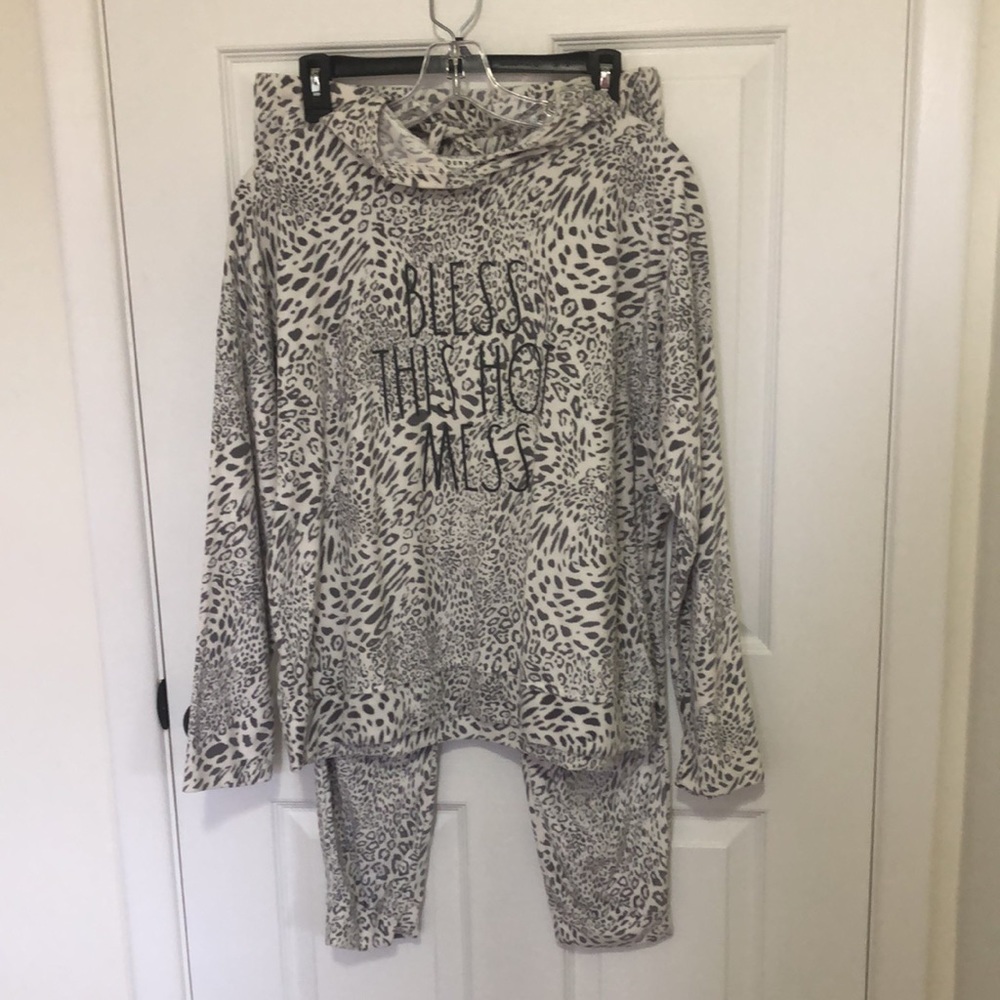 Rae Dunn Velour Loungewear Set Bless This Mess